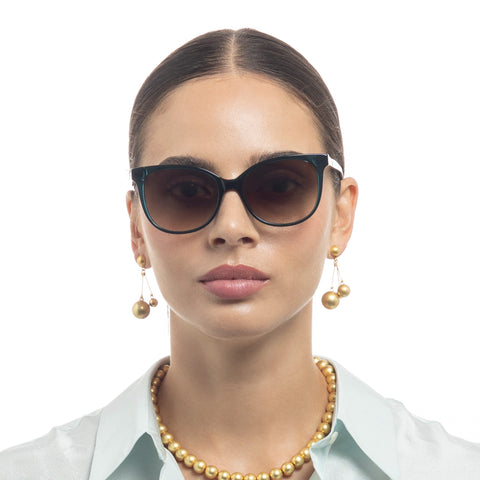 Oroton Female Uma Green D-frame Sunglasses