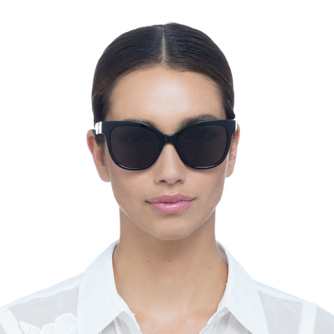 Oroton Female Brandy B Polarised Black Cat-eye Sunglasses