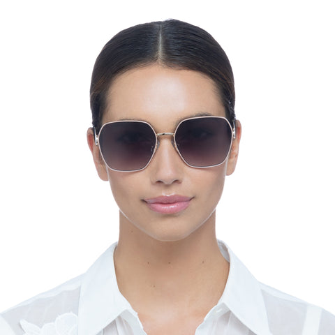Oroton Female Elm Neutral Square Sunglasses