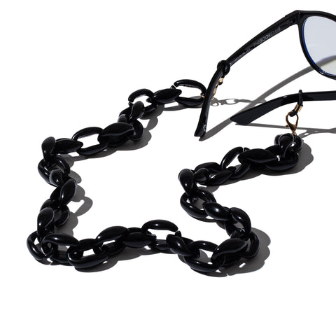 The Book Club Uni-sex Tbc Super Size Glasses Chain Black Unspecified Accessories