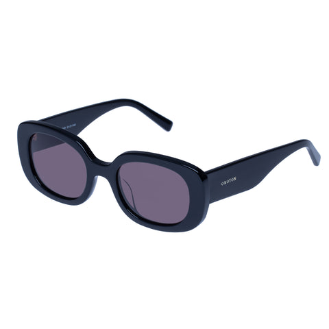 Oroton Female Haylen Black Oval Sunglasses