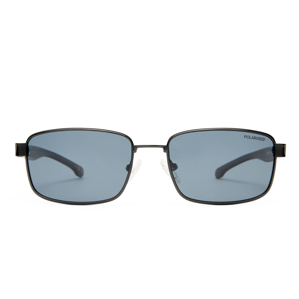 Fish Longfin Black Male Rectangle Sunglasses | Eyewear Index