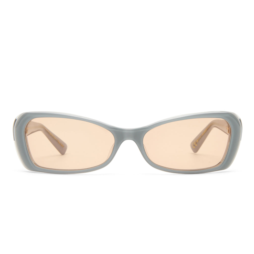 Luv Lou The Suki Dove Grey Female Rectangle Sunglasses | Eyewear Index