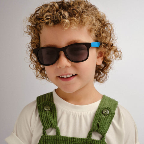 Cancer Council Caribou Flexi Kids Matte Black Neon Male D-Frame Sunglasses | Eyewear Index