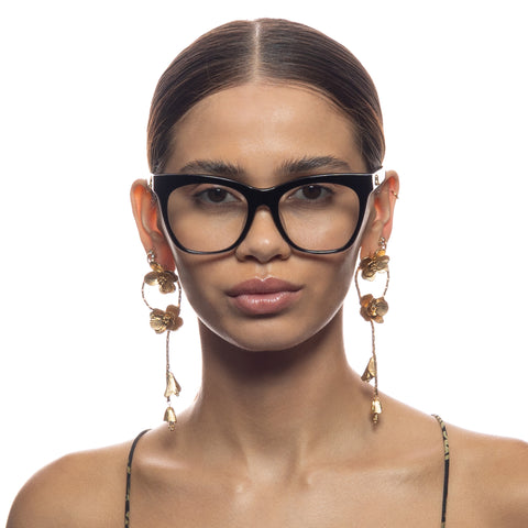 Camilla Summer In Italy Black Denim Female Cat-Eye Optical Frames | Eyewear Index