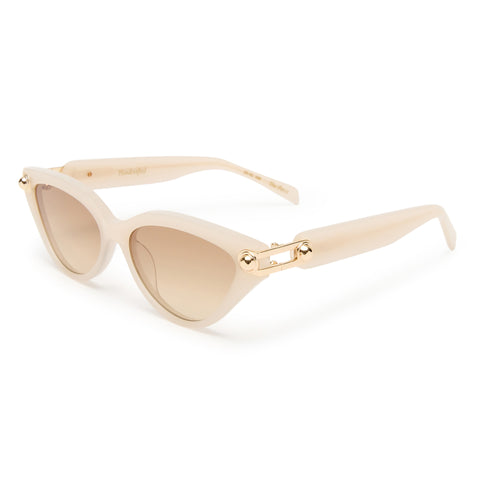 Luv Lou The Posie Milk Female Cat-Eye Sunglasses | Eyewear Index