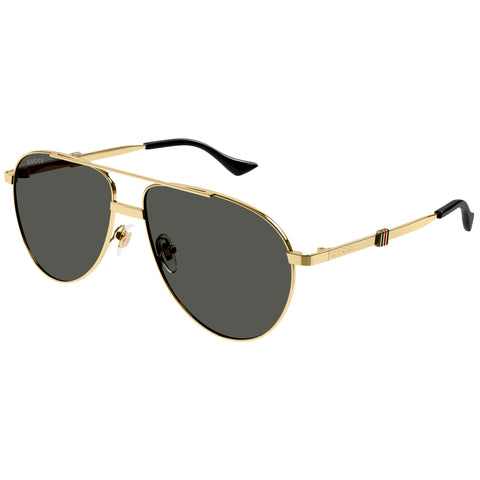 Gucci Gg1440s Gold Male Navigator Sunglasses | Eyewear Index