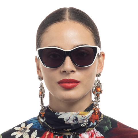 Camilla Uptown Girl Black Female Cat-Eye Sunglasses | Eyewear Index