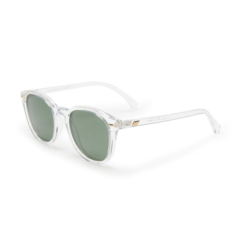 Le Specs Bandwagon Crystal Clear Uni-Sex Round Sunglasses | Eyewear Index