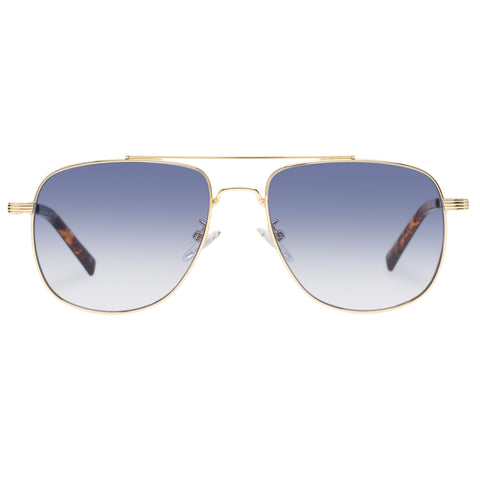 Le Specs The Charmer Bright Gold Uni-Sex Aviator Sunglasses | Eyewear Index