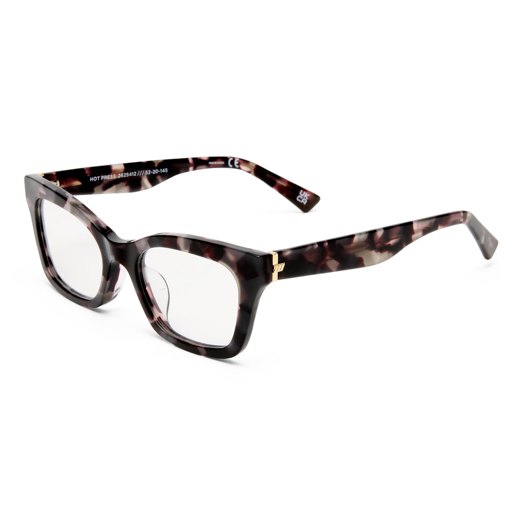 Le Specs Hot Press Midnight Orchid Tort Uni-Sex Cat-Eye Optical Frames | Eyewear Index