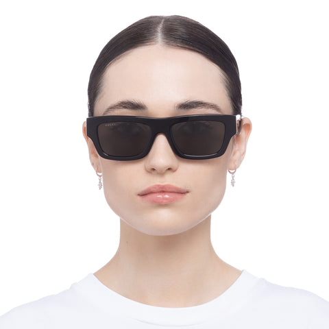 Gucci Gg1301s Black Male Rectangle Sunglasses | Eyewear Index