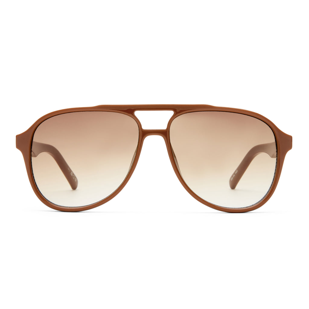 Le Specs Tragic Magic Hazelnut Uni-Sex Aviator Sunglasses | Eyewear Index