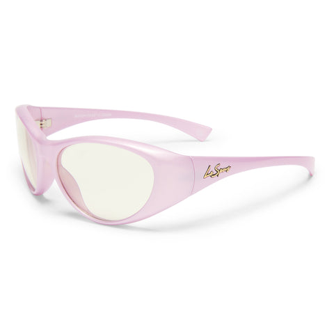 Le Specs Dotcom Metallic Lilac Uni-Sex Wrap Sunglasses | Eyewear Index