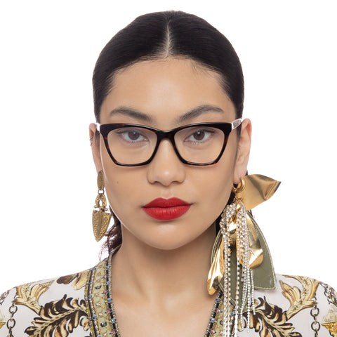 Camilla Is It Vacation Time Dark Tort Ballet Female Cat-Eye Optical Frames | Eyewear Index