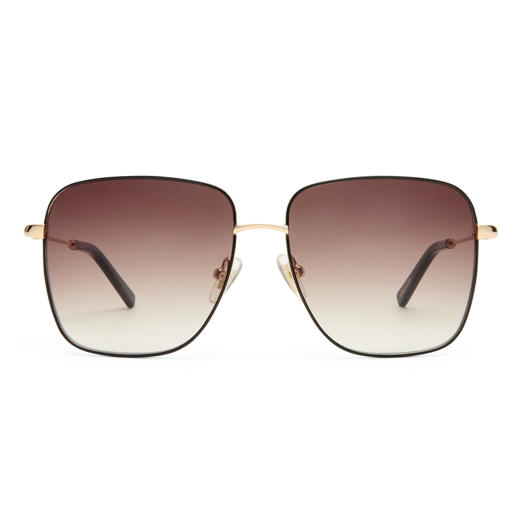 Oroton Asta Gold Black Female Square Sunglasses | Eyewear Index