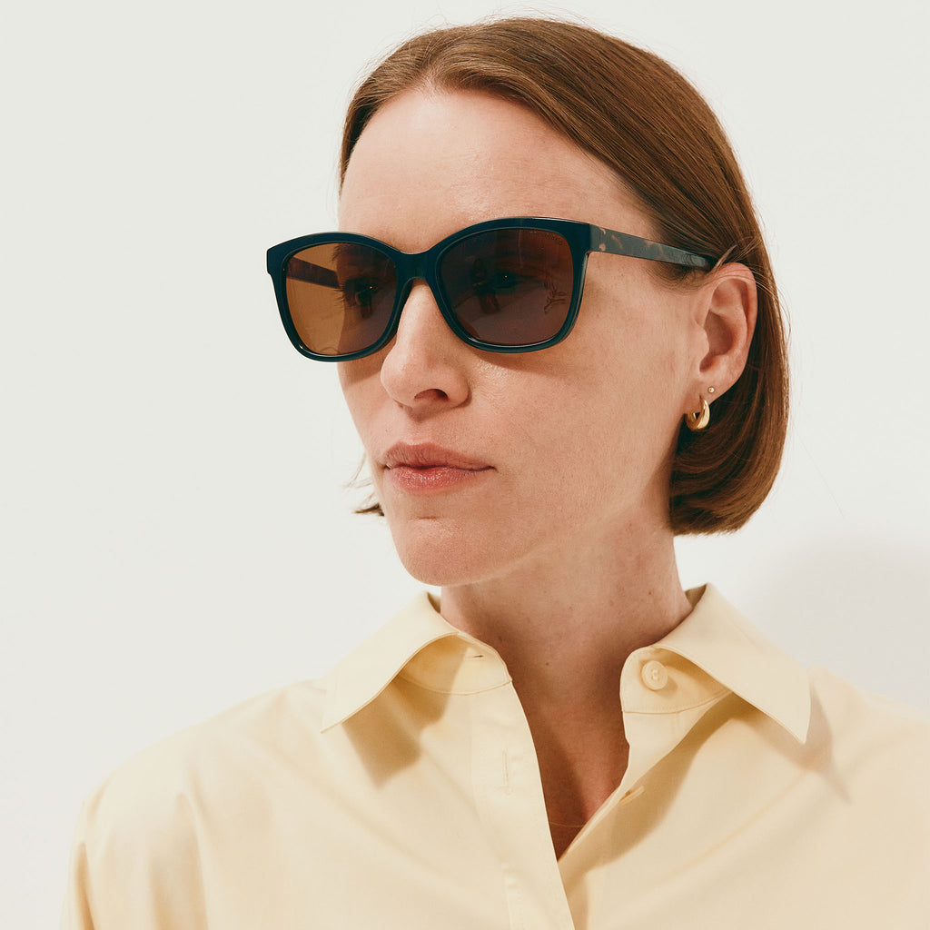 Cancer Council Allambie Petite Black Charcoal Tort Female D-Frame Sunglasses | Eyewear Index