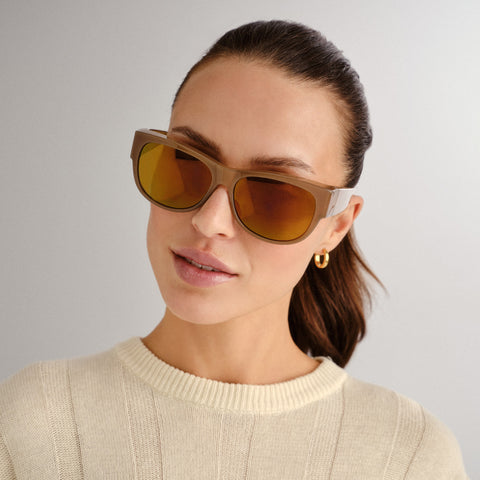 Cancer Council Cooktown Fitovers Fawn Female D-Frame Sunglasses | Eyewear Index