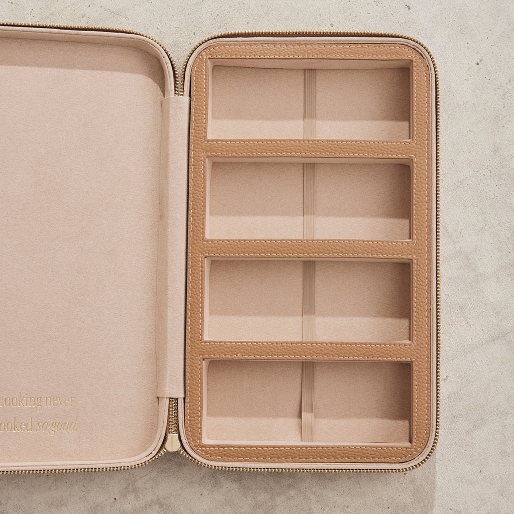 Luv Lou Luv Lou Travel Case Tan Uni-Sex Accessories Accessories | Eyewear Index