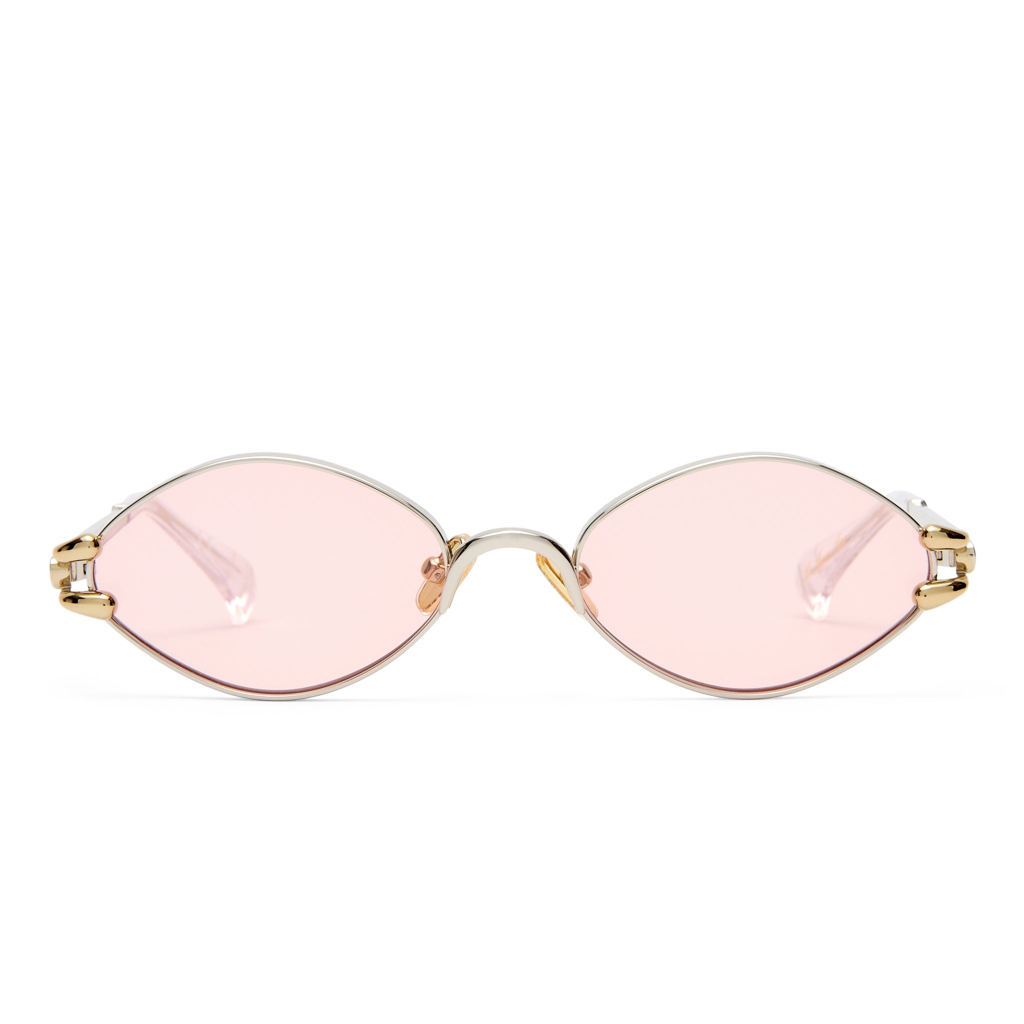 Le Specs Numero Quince Silver Gold Female Oval Sunglasses | Eyewear Index
