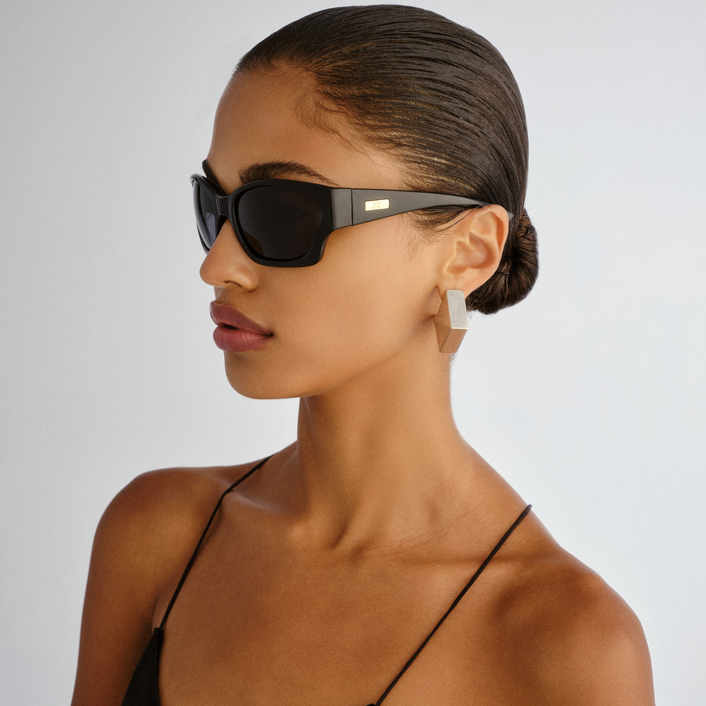 Le Specs Salacious Black Uni-Sex Wrap Sunglasses | Eyewear Index