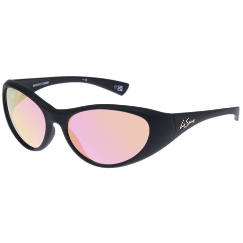 Le Specs Dotcom Matte Black Uni-Sex Wrap Sunglasses | Eyewear Index