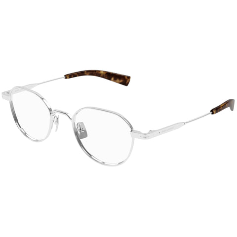 Saint Laurent Sl730 Silver Male Round Optical Frames | Eyewear Index