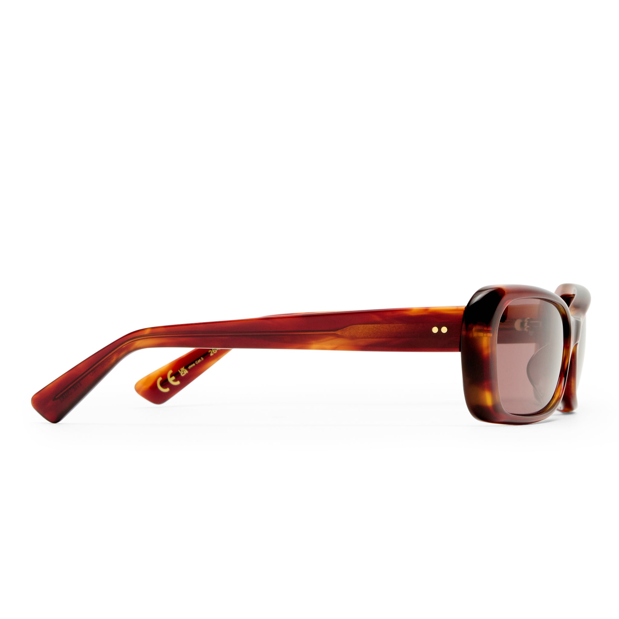 Luv Lou The Suki Maple Tort Female Rectangle Sunglasses | Eyewear Index