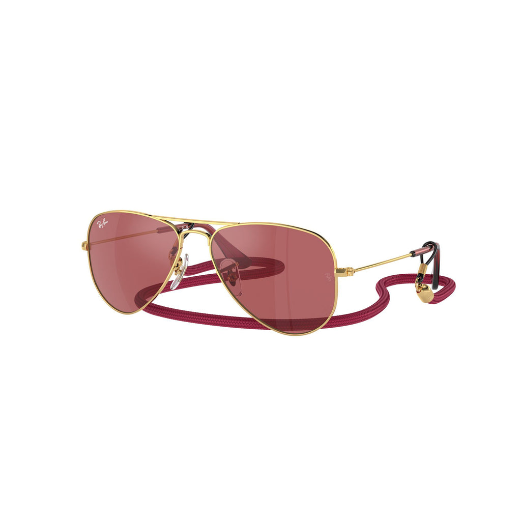 Ray-Ban 9506s Junior Aviator 223b5 Arista Gold Uni-Sex Aviator Sunglasses | Eyewear Index