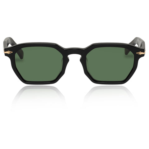 Karen Walker Trillion Black Uni-Sex Square Sunglasses | Eyewear Index