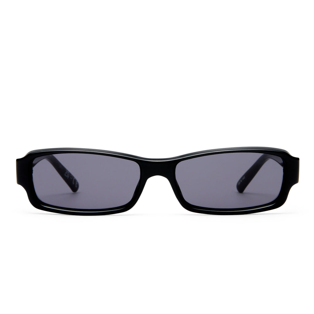 Le Specs Dial Tone Black Uni-Sex Rectangle Sunglasses | Eyewear Index