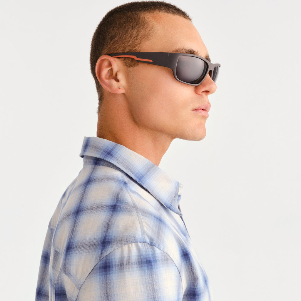 Cancer Council Merimbula Brown Rubber Male Wrap Sunglasses | Eyewear Index