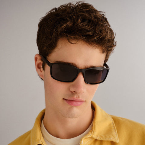 Cancer Council Carwell Matte Black Male D-Frame Sunglasses | Eyewear Index