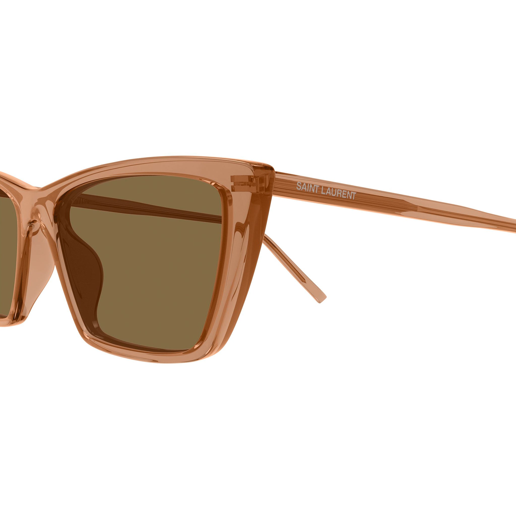 Saint Laurent Sl737micath Brown Female Rectangle Optical Frames | Eyewear Index