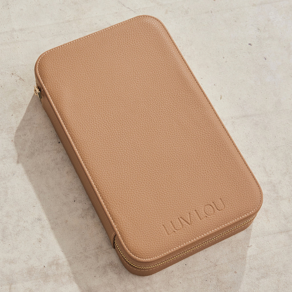 Luv Lou Luv Lou Travel Case Tan Uni-Sex Accessories Accessories | Eyewear Index