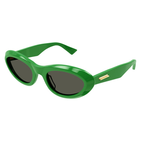 Bottega Veneta Bv1191s Green Female Oval Sunglasses | Eyewear Index