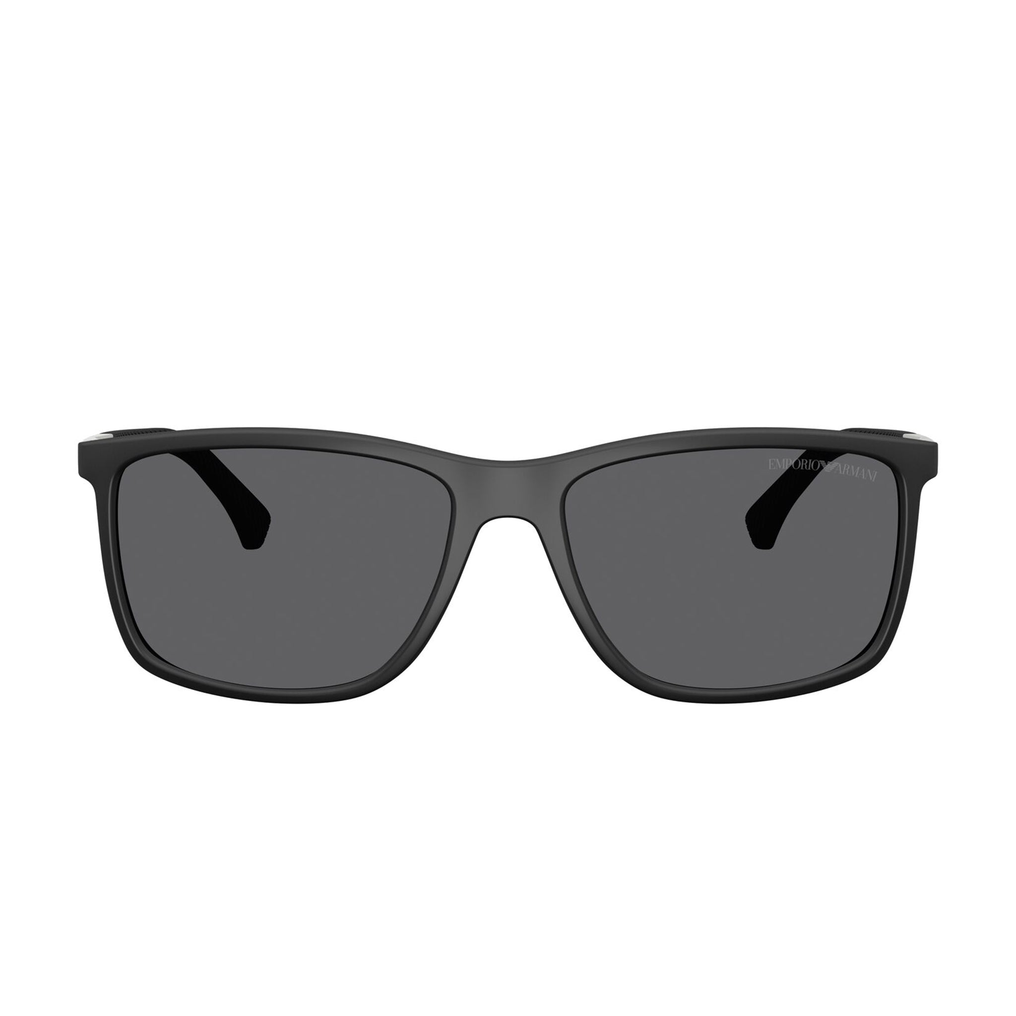 Emporio Armani 4058 506381 Rubber Black Male D-Frame Sunglasses | Eyewear Index