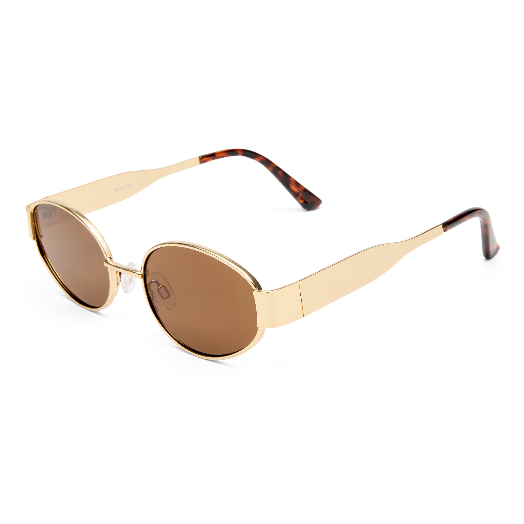 Village Hollis Gold Dark Tort Female Oval Sunglasses | Eyewear Index