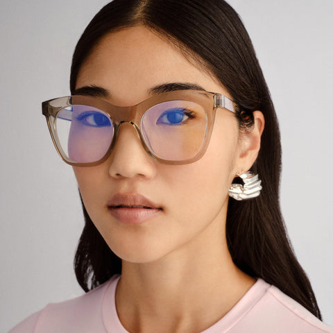 The Book Club Harlots Bed Tan Female Cat-Eye Readers | Eyewear Index