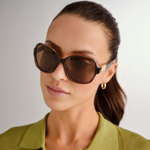 Cancer Council Beverly Hills Black Malt Female Wrap Sunglasses | Eyewear Index