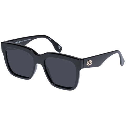 Le Specs Tradeoff Black Female D-Frame Sunglasses | Eyewear Index