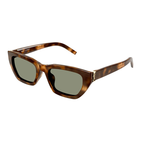 Saint Laurent Slm127f Havana Female Cat-Eye Sunglasses | Eyewear Index