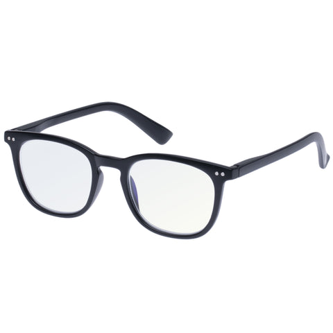 The Book Club The Whirl Matte Black Uni-Sex Square Readers | Eyewear Index