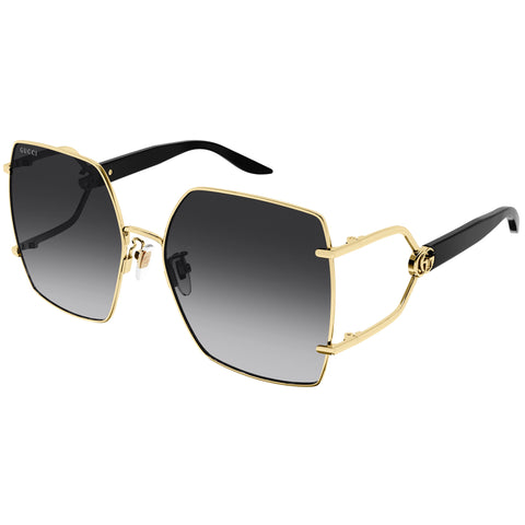 Gucci Gg1564sa Gold Female Rectangle Sunglasses | Eyewear Index