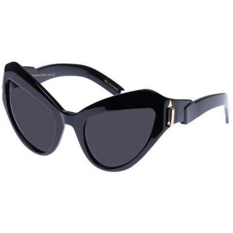 Karen Walker Bow Wow Black Female Cat-Eye Sunglasses | Eyewear Index