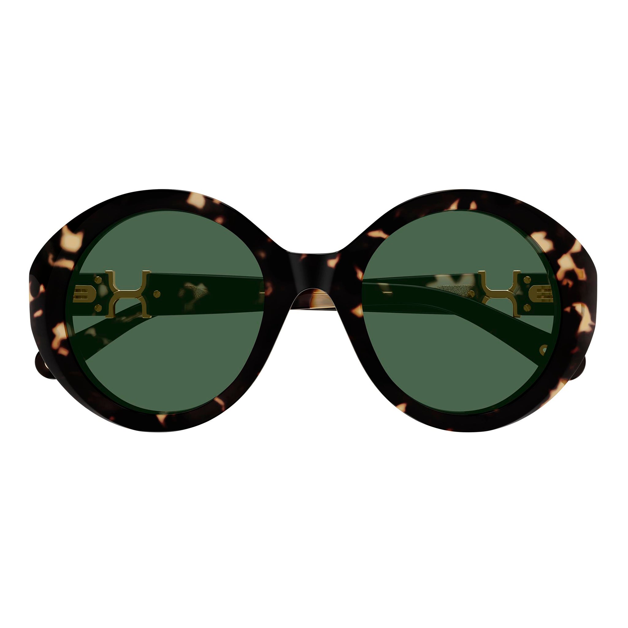 Chloe Ch0332s Havana Female Round Sunglasses | Eyewear Index