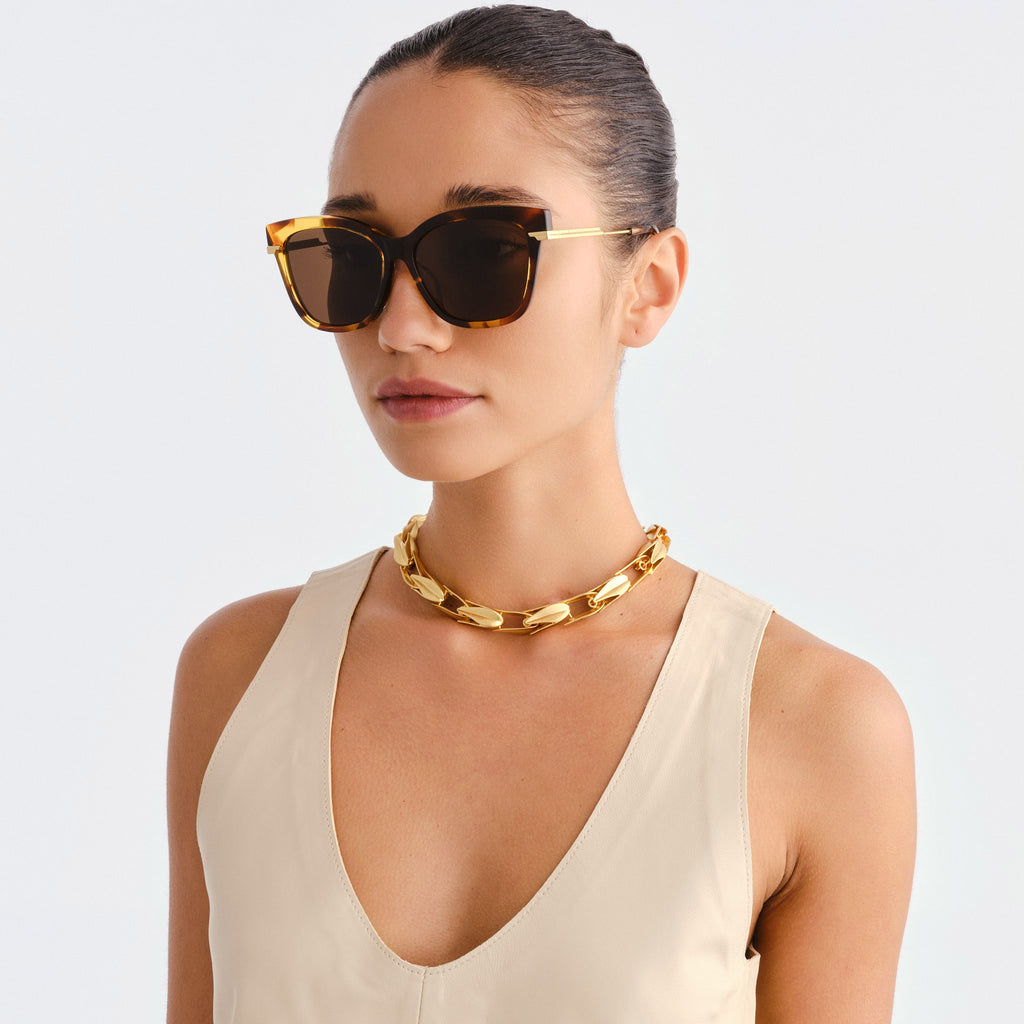 Bottega Veneta Bv1296sa Havana Female Cat-Eye Sunglasses | Eyewear Index