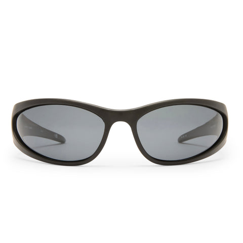 Le Specs Phishing Matte Black Uni-Sex Wrap Sunglasses | Eyewear Index