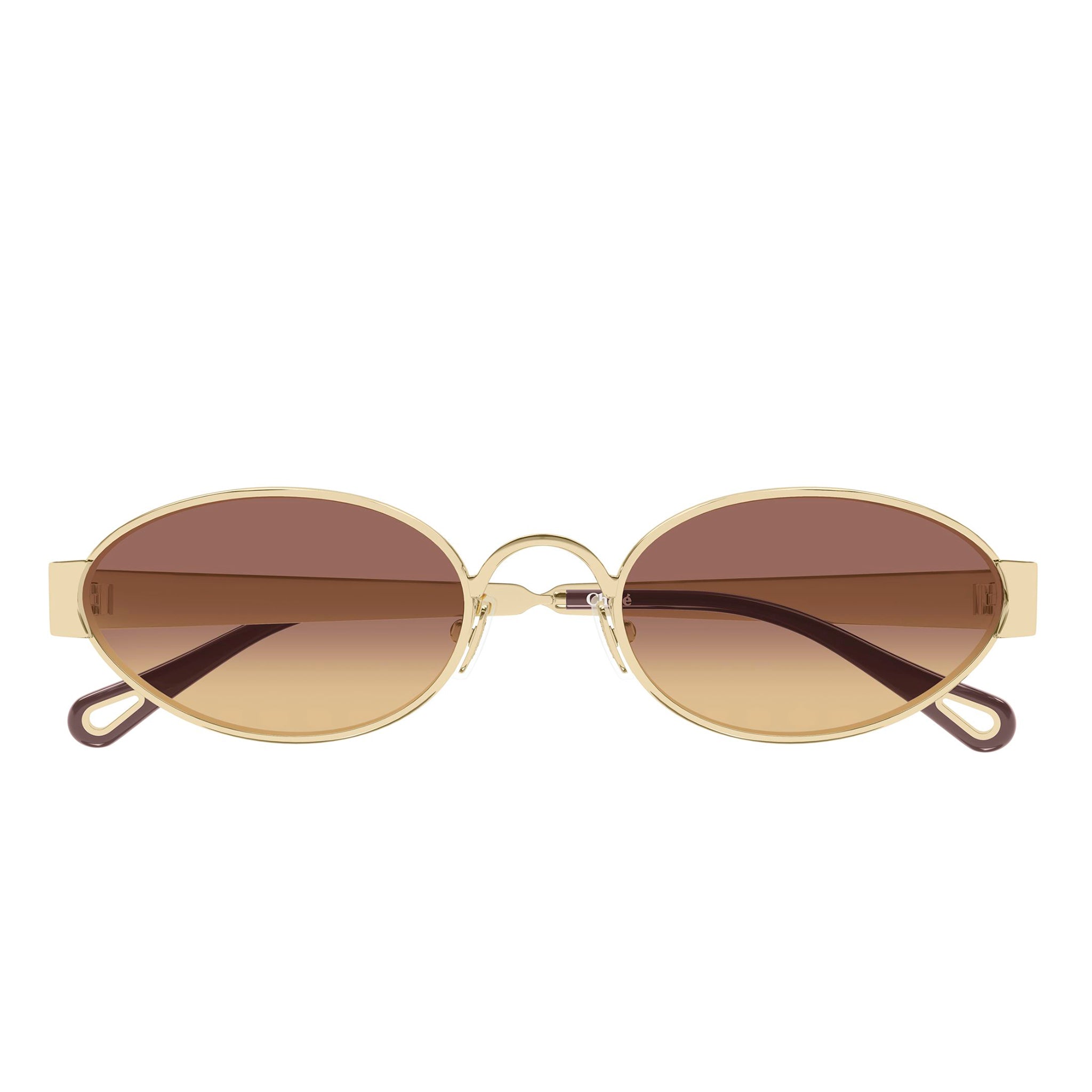 Chloe Ch0355s Gold Female Round Sunglasses | Eyewear Index