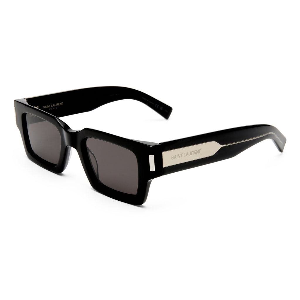 Saint Laurent Sl572 Black Uni-Sex Rectangle Sunglasses | Eyewear Index